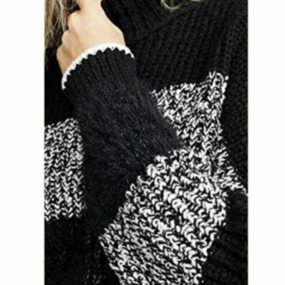 COPY - FREE PEOPLE Women's Sunbrite Mock Neck Crop Sweater sz.XL - Picture 4 of 5